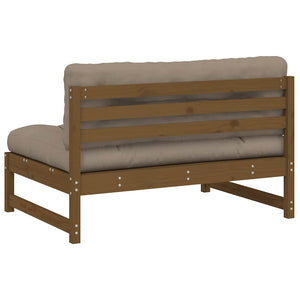 Honigbraunes Mittelsofa 120cm Kiefer Massivholz