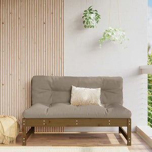 Honigbraunes Mittelsofa 120cm Kiefer Massivholz