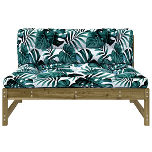 vidaXL Middle Sofa 120x80 cm Impregnated Pinewood