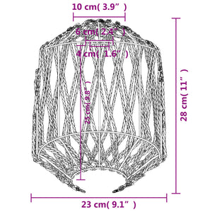 Schwarzer Lampenschirm Ø23x28 cm