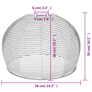 Lampenschirm Eisen/Papier Ø36x26 cm