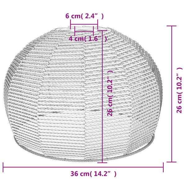 Lampenschirm Eisen/Papier Ø36x26 cm