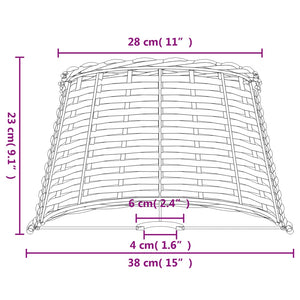 Lampenschirm Weiß Korbweide Ø38cm