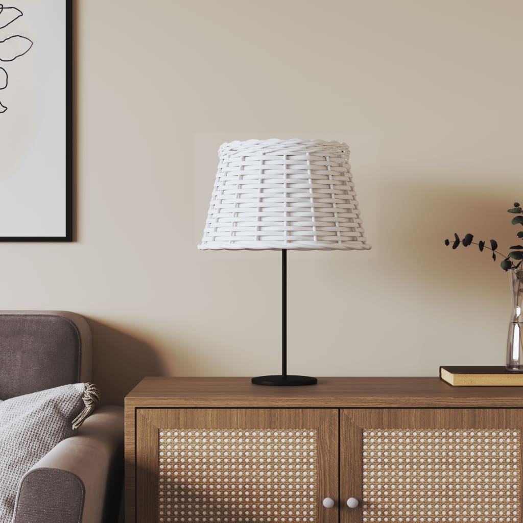 Lampenschirm Weiß Korbweide Ø38cm