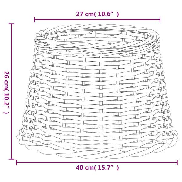 Weißer Lampenschirm Korbweide Ø40cm