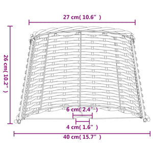 Weißer Lampenschirm Korbweide Ø40cm