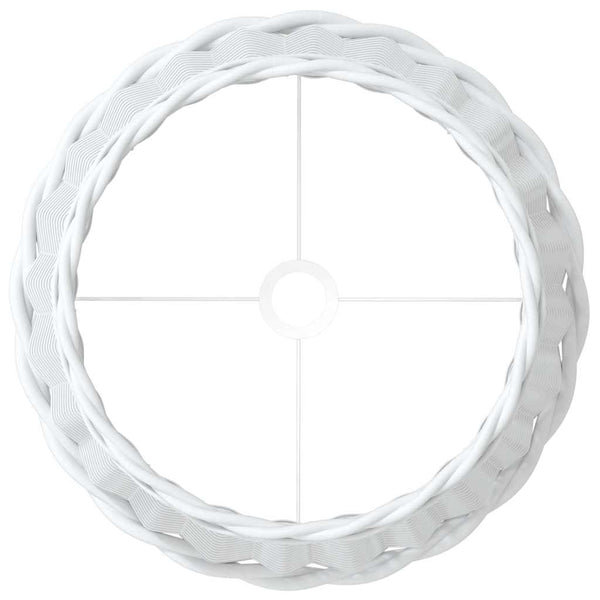 Lampenschirm Weiß Ø45cm Korbweide
