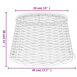 Lampenschirm Weiß Ø45cm Korbweide