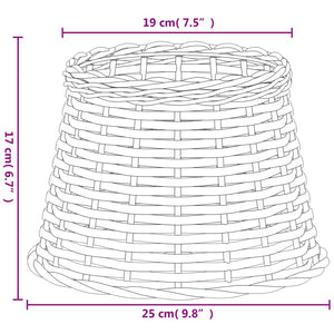 Lampenschirm Braun Korbweide Ø25x17 cm