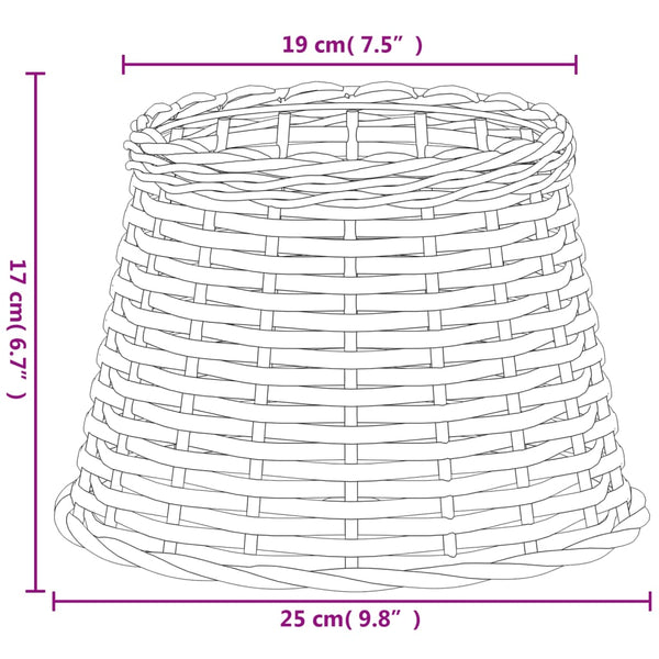 Lampenschirm Braun Korbweide Ø25x17 cm