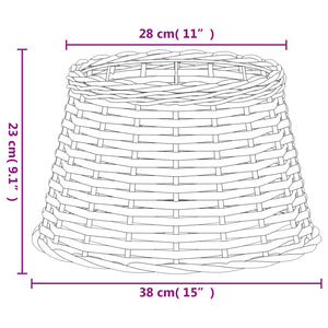 Braun Lampenschirm Korbweide Ø38cm
