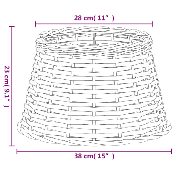 Braun Lampenschirm Korbweide Ø38cm