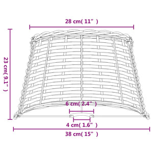 Braun Lampenschirm Korbweide Ø38cm