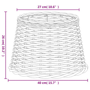 Lampenschirm Braun Korbweide Ø40 cm