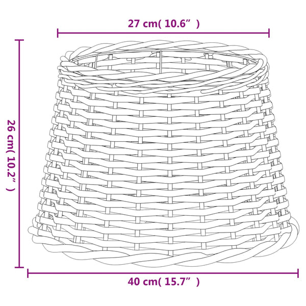 Lampenschirm Braun Korbweide Ø40 cm