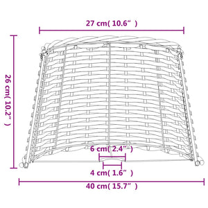 Lampenschirm Braun Korbweide Ø40 cm