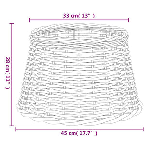 Lampenschirm Braun Korbweide Ø45cm