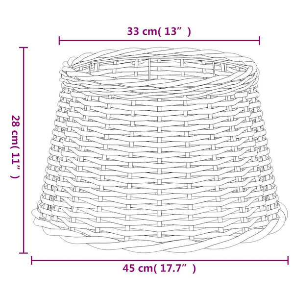 Lampenschirm Braun Korbweide Ø45cm