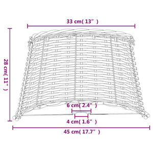 Lampenschirm Braun Korbweide Ø45cm