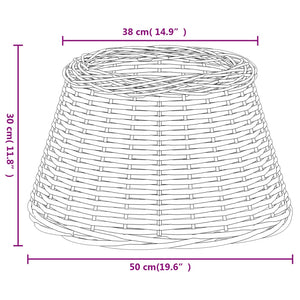 Lampenschirm Braun Korbweide Ø50cm