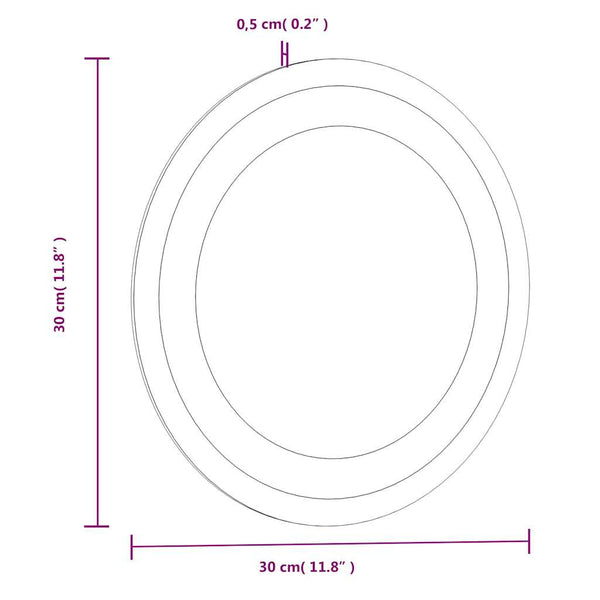 LED Badspiegel Rund - 30 cm