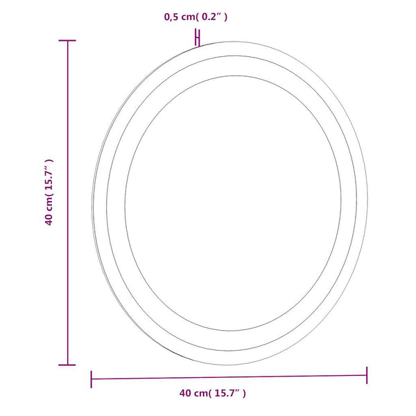 LED Badspiegel Rund 40cm