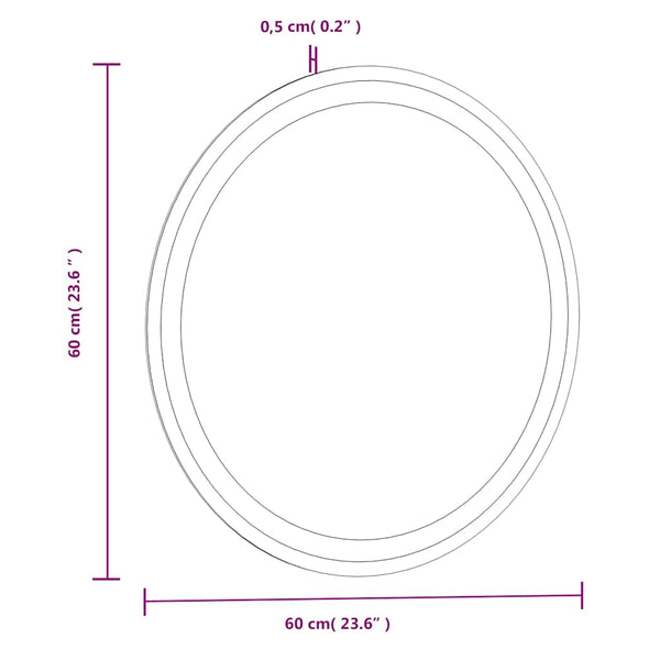 LED Badspiegel Rund 60 cm
