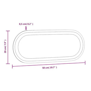 LED Badspiegel Oval 50x20 cm