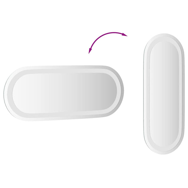 LED Badspiegel Oval 50x20 cm