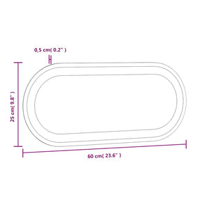 LED Badspiegel Oval 60x25 cm