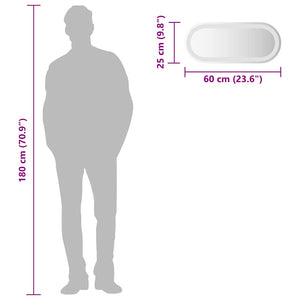 LED Badspiegel Oval 60x25 cm