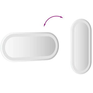 LED Badspiegel Oval 60x25 cm