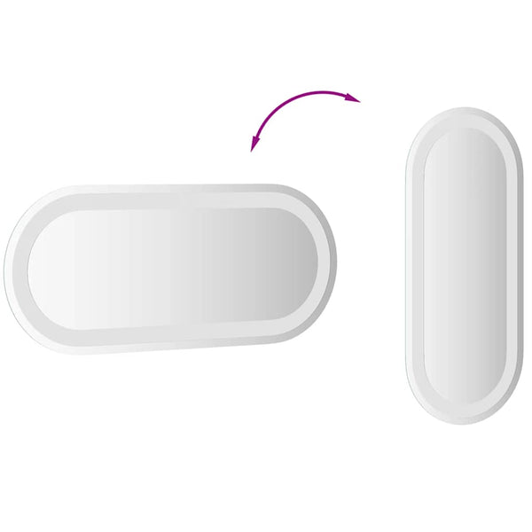 LED Badspiegel Oval 60x25 cm