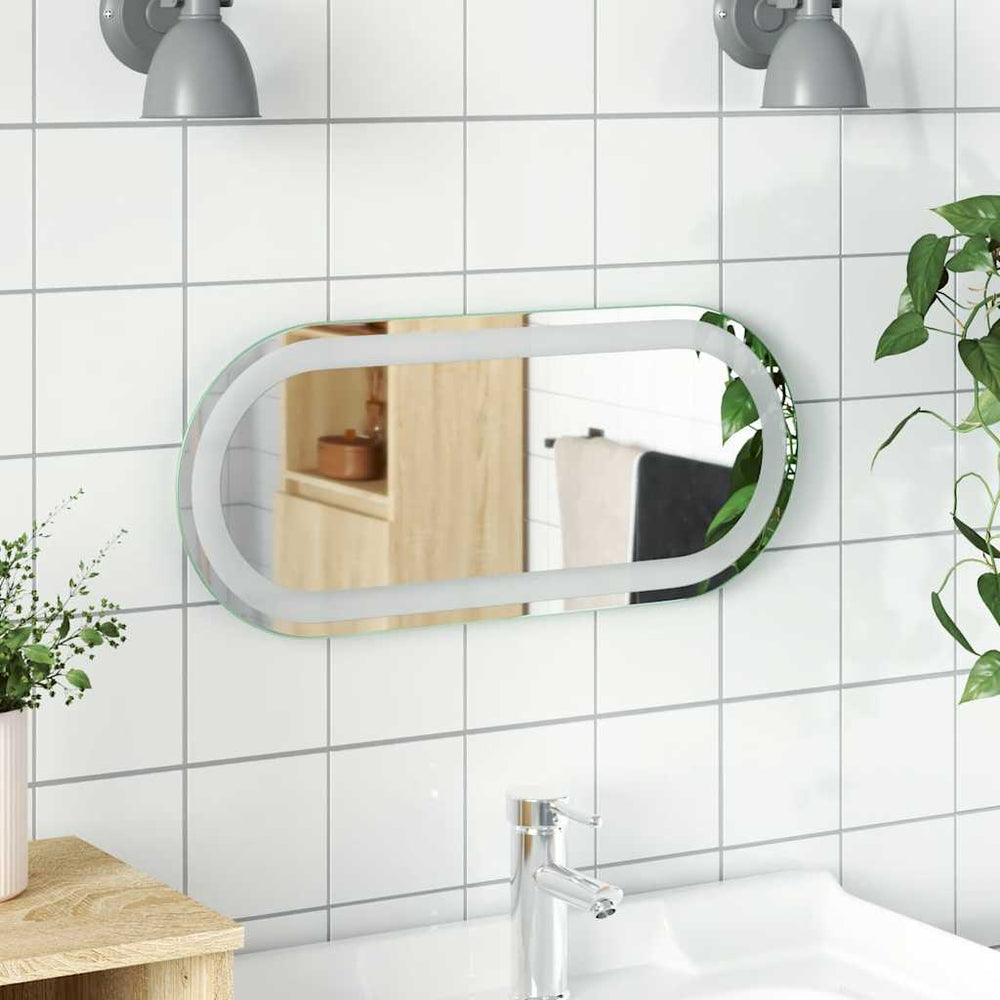 LED Badspiegel Oval 60x25 cm