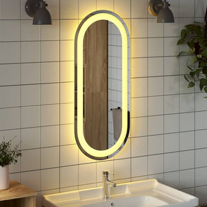 LED Badspiegel Oval 70x30 cm