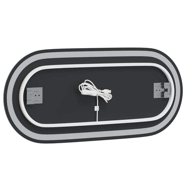 LED Badspiegel Oval 80x35 cm