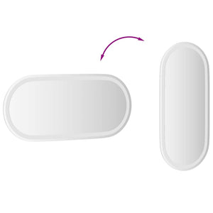 LED Badspiegel Oval 80x35 cm