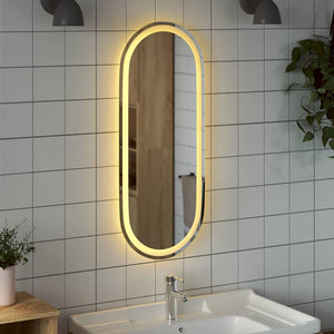 LED Badspiegel Oval 90x40 cm
