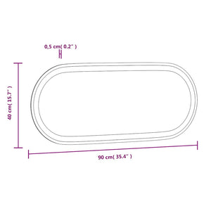 LED Badspiegel Oval 90x40 cm
