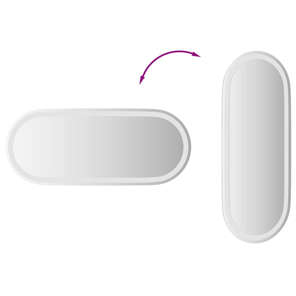 LED Badspiegel Oval 90x40 cm