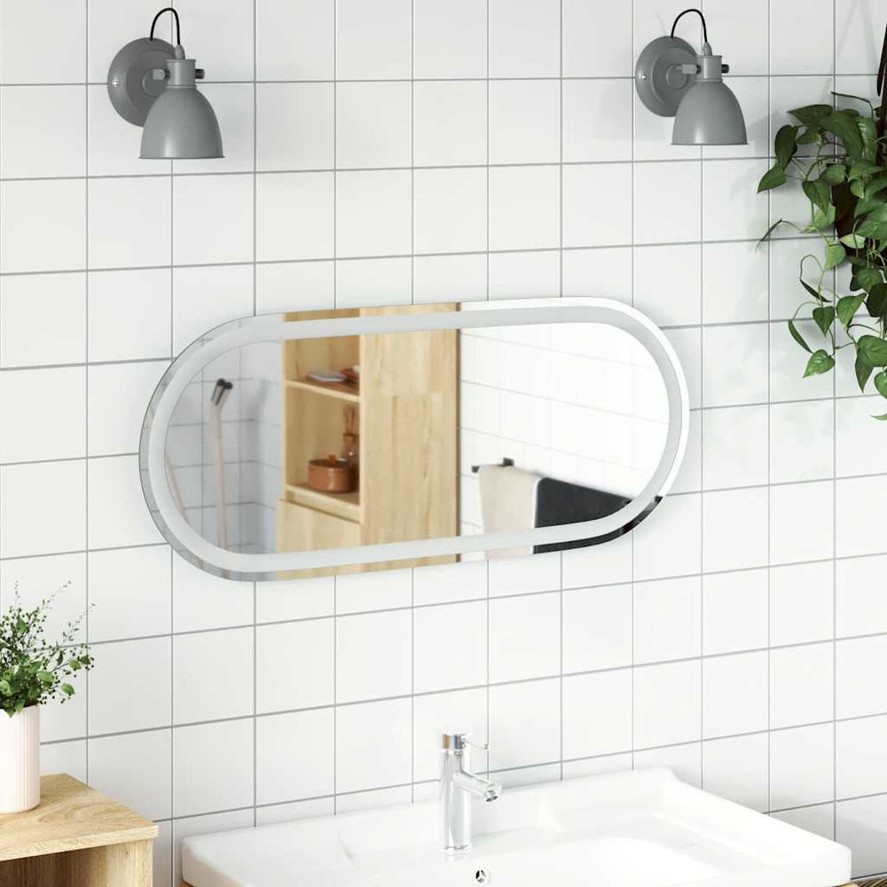 LED Badspiegel Oval 90x40 cm