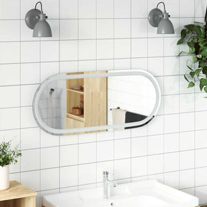 LED Badspiegel Oval 90x40 cm