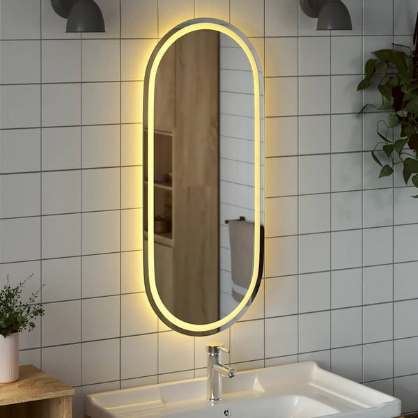 LED Badspiegel Oval 100x45 cm