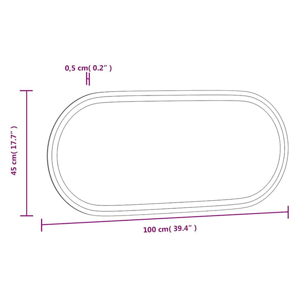 LED Badspiegel Oval 100x45 cm