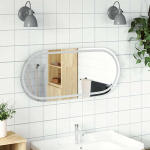 LED Badspiegel Oval 100x45 cm