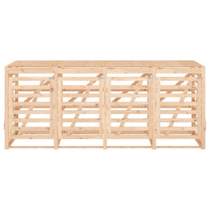 Mülltonnenbox für 4 Tonnen Massivholz Kiefer