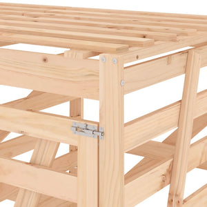 Mülltonnenbox für 4 Tonnen Massivholz Kiefer