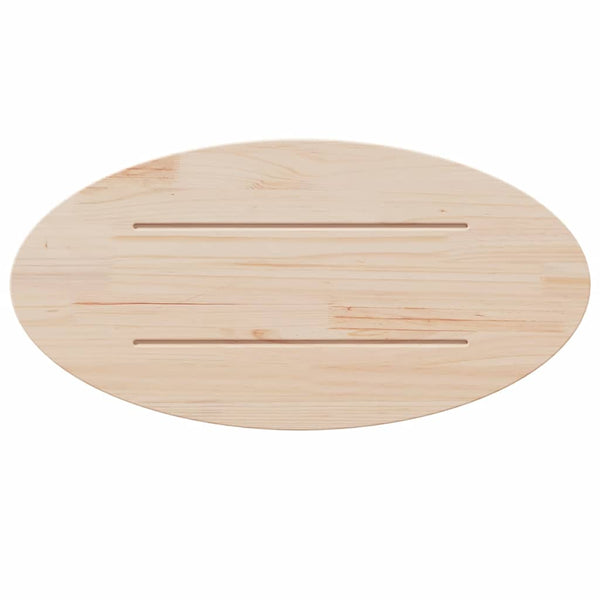 Tischplatte Oval 60x30 cm Kiefer Massivholz