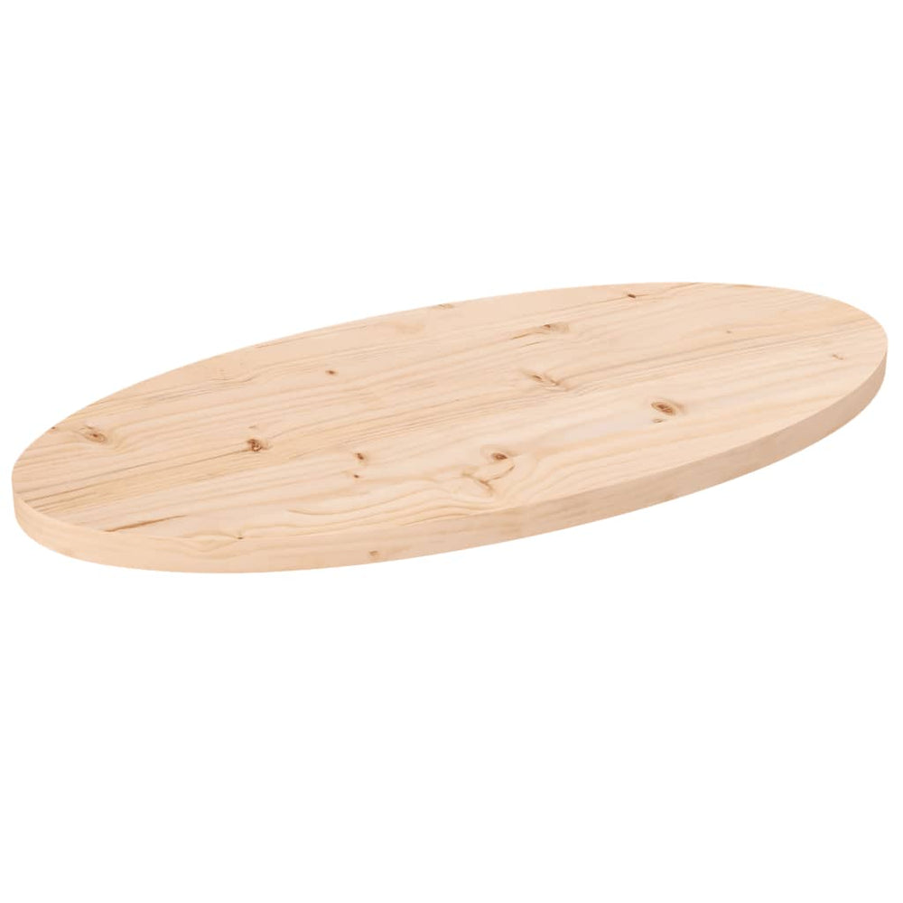 Massivholz Tischplatte Kiefer Oval 70x35 cm