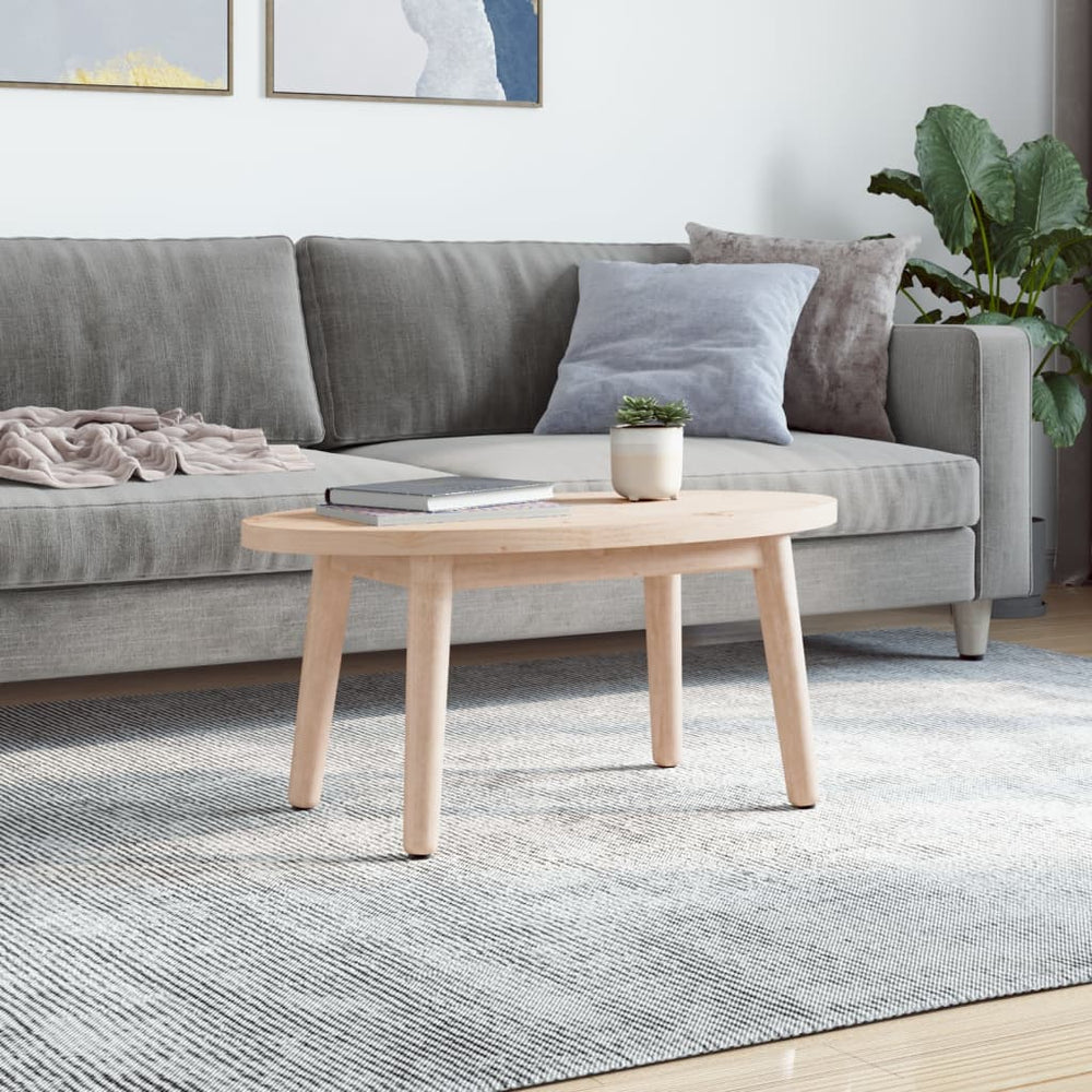 Massivholz Tischplatte Kiefer Oval 70x35 cm
